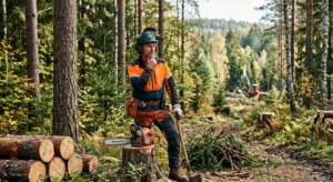 En arbetare som funderar på det här med hållbarhetsredovisning