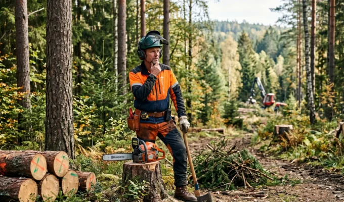 En arbetare som funderar på det här med hållbarhetsredovisning